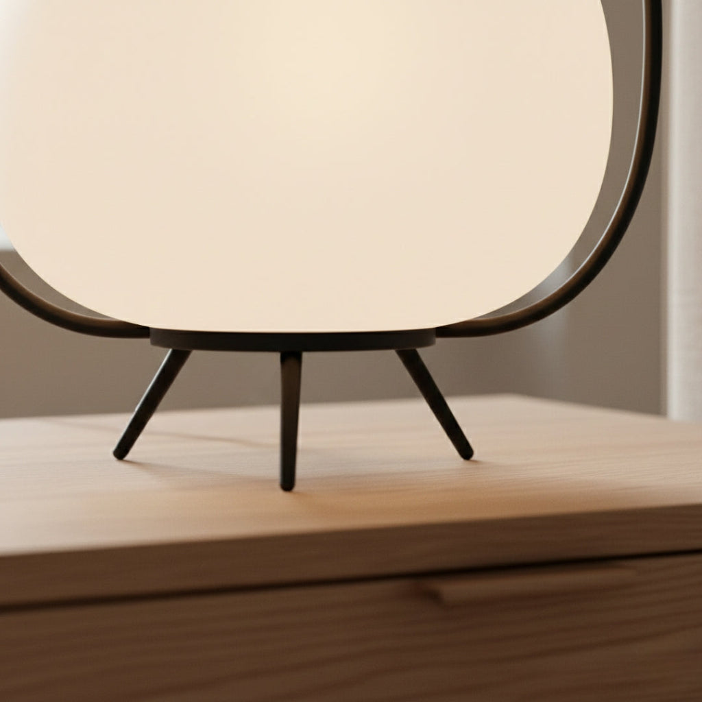 Nachttischlampe Art Deko aus Glas