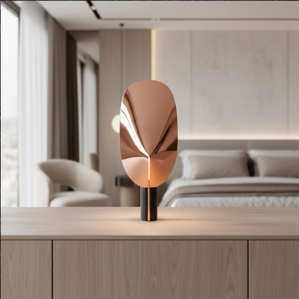 Nachttischlampe Art Deko Metall