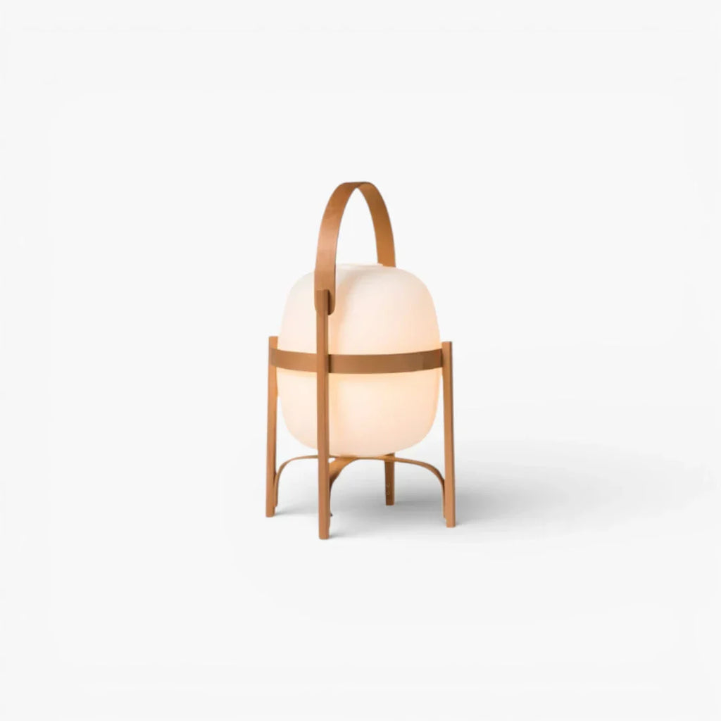 Nachttischlampe Holz im japanischen Stil