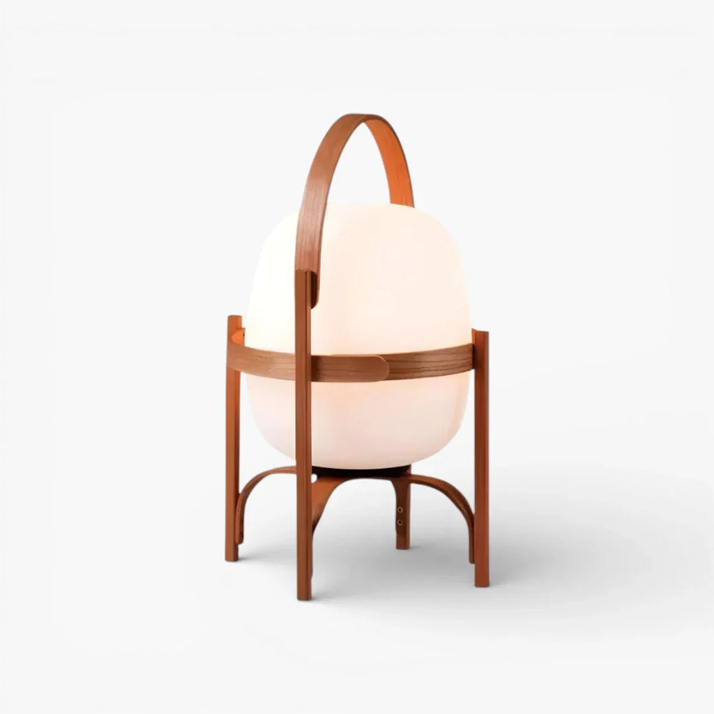 Nachttischlampe Holz im japanischen Stil