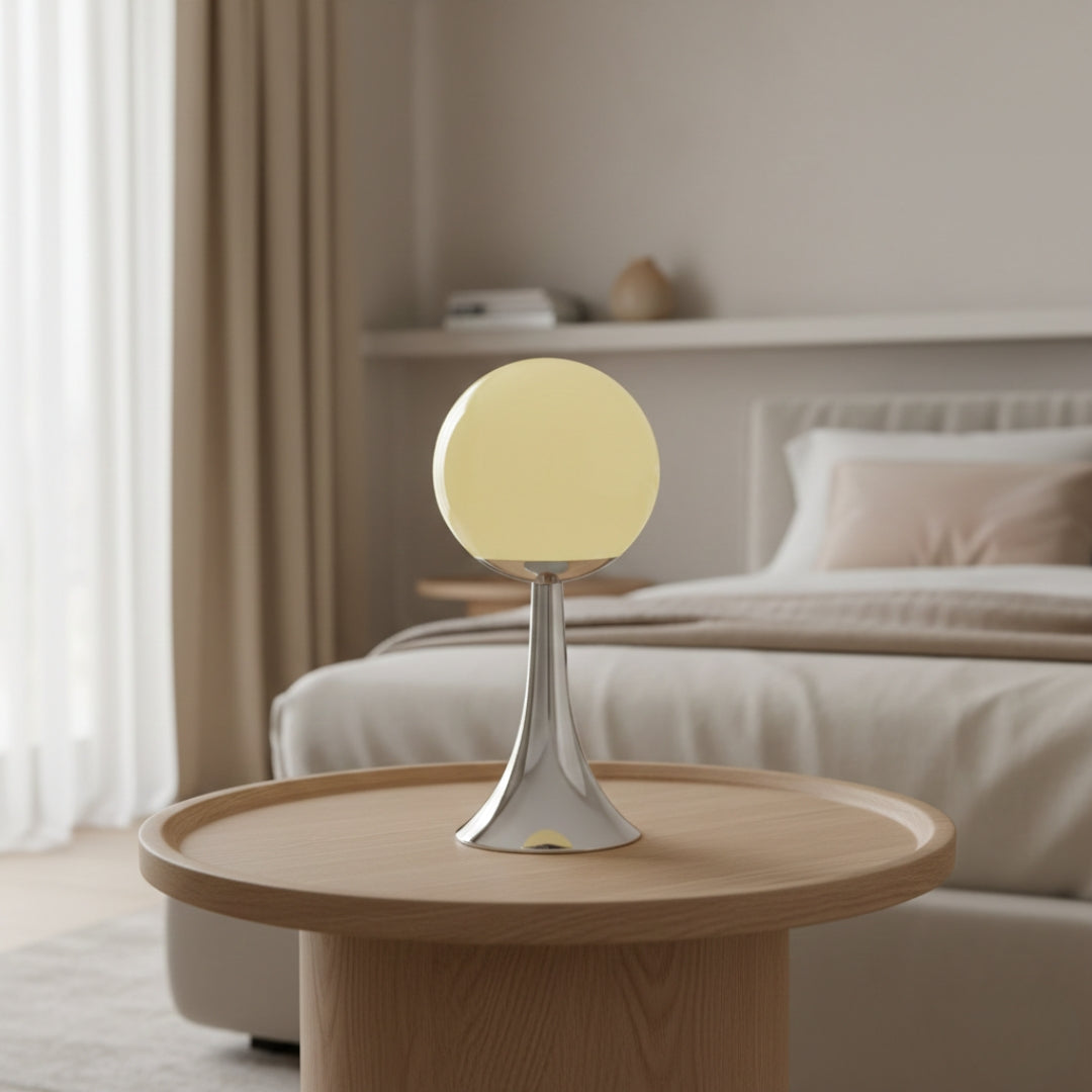 Nachttischlampe Kugel mit LED