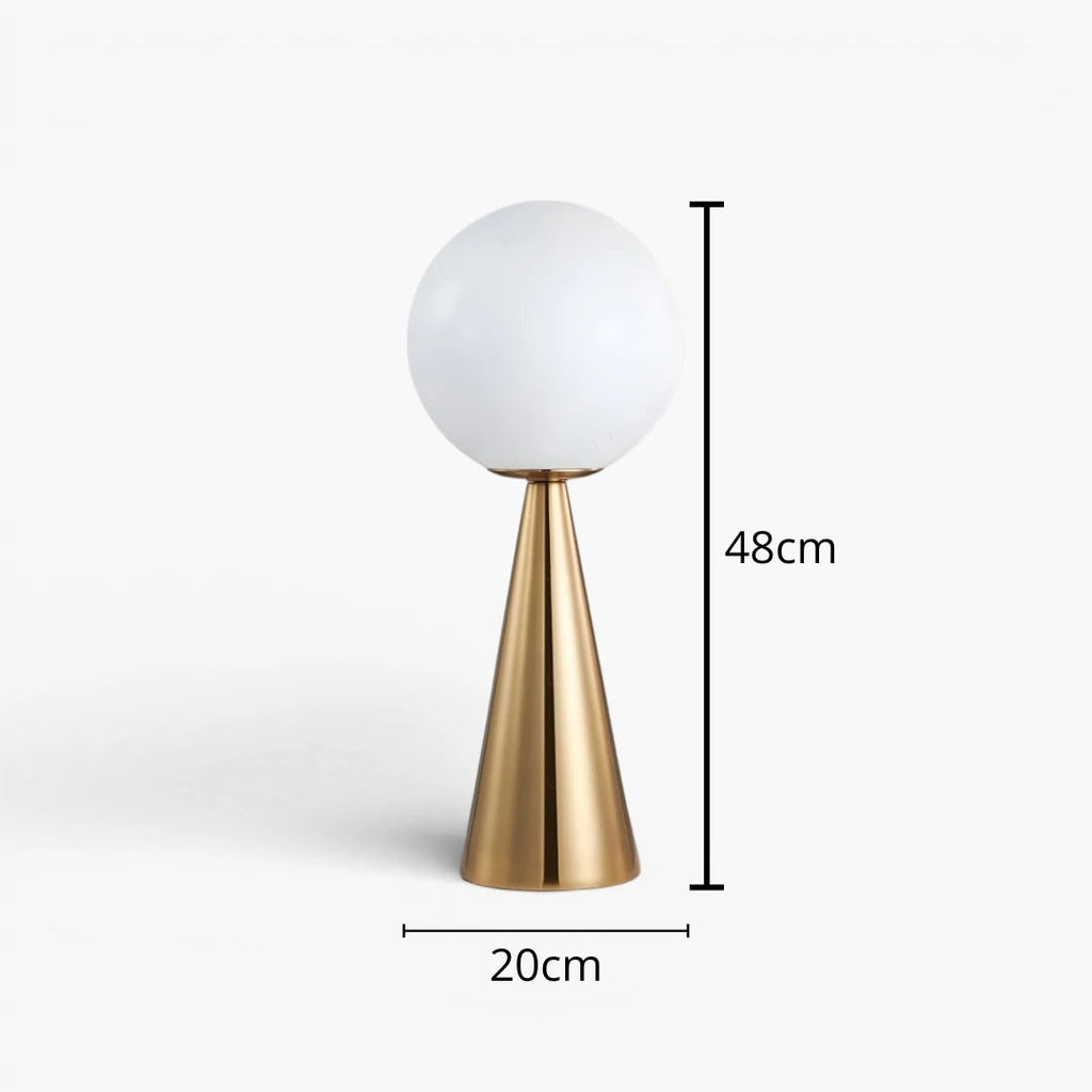 Nachttischlampe Leuchtende Kugel