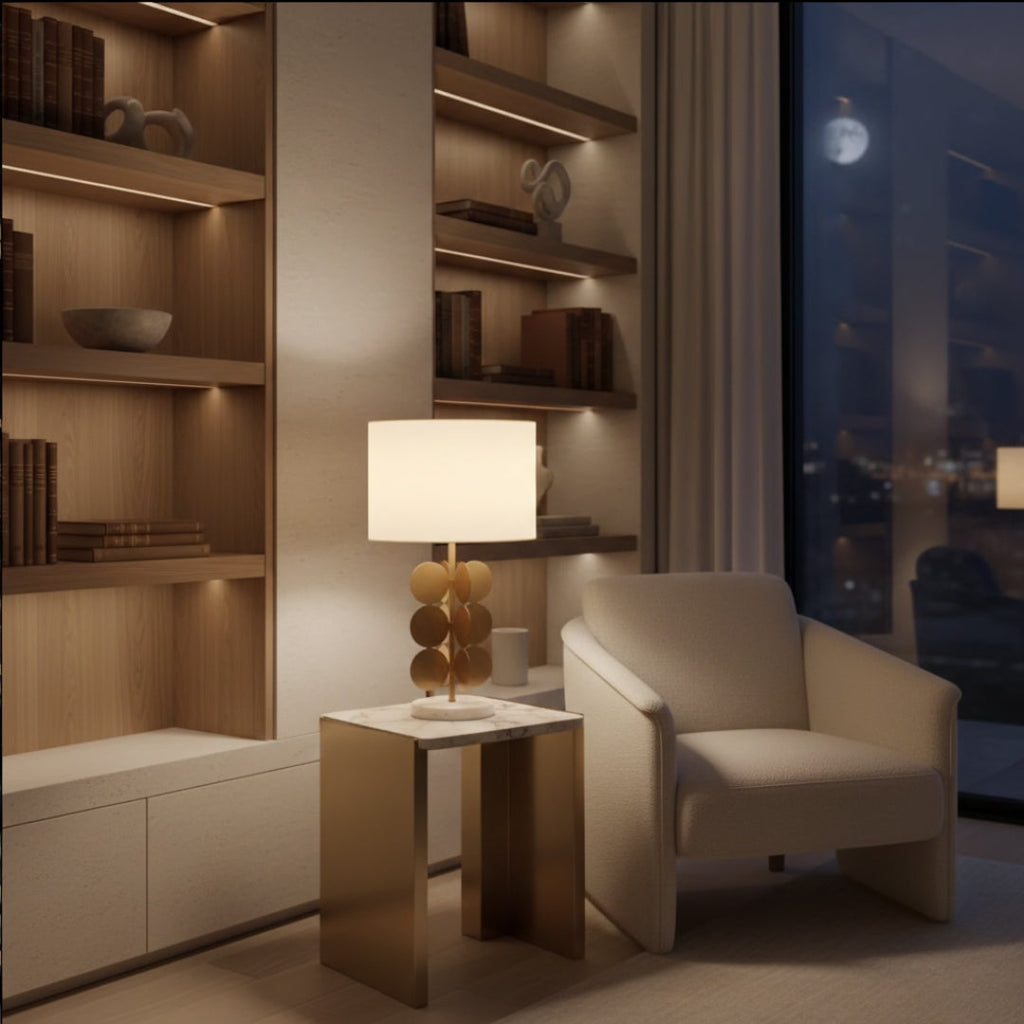 Nachttischlampe modern aus Glas