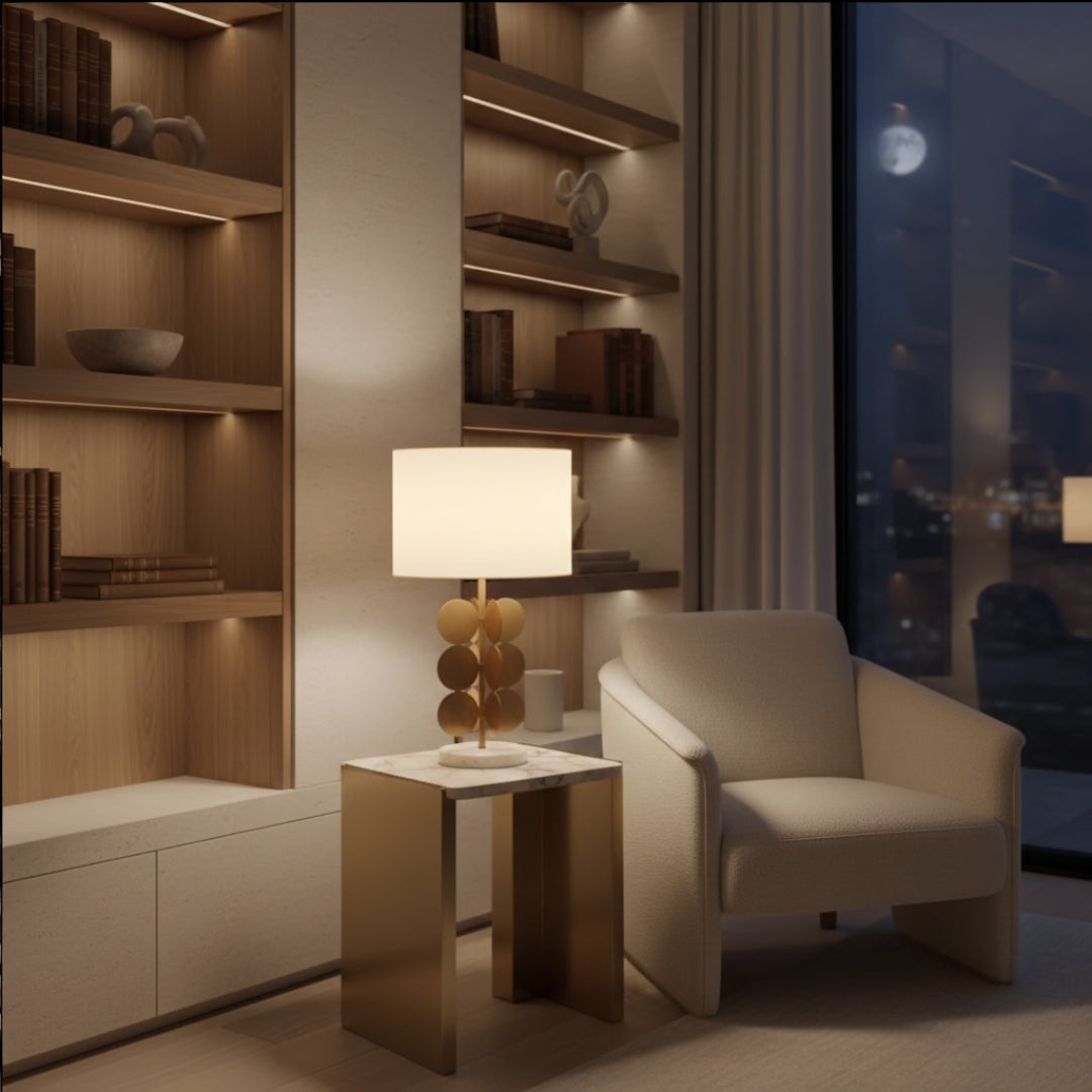 Nachttischlampe modern aus Glas
