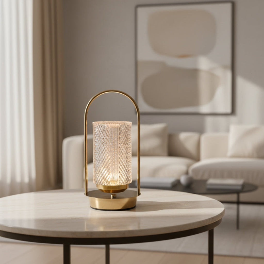 Nachttischlampe Kristall
