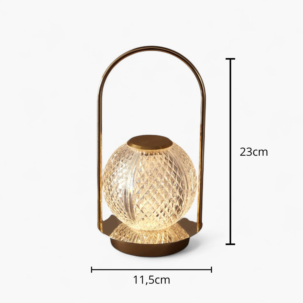 Nachttischlampe Kristall