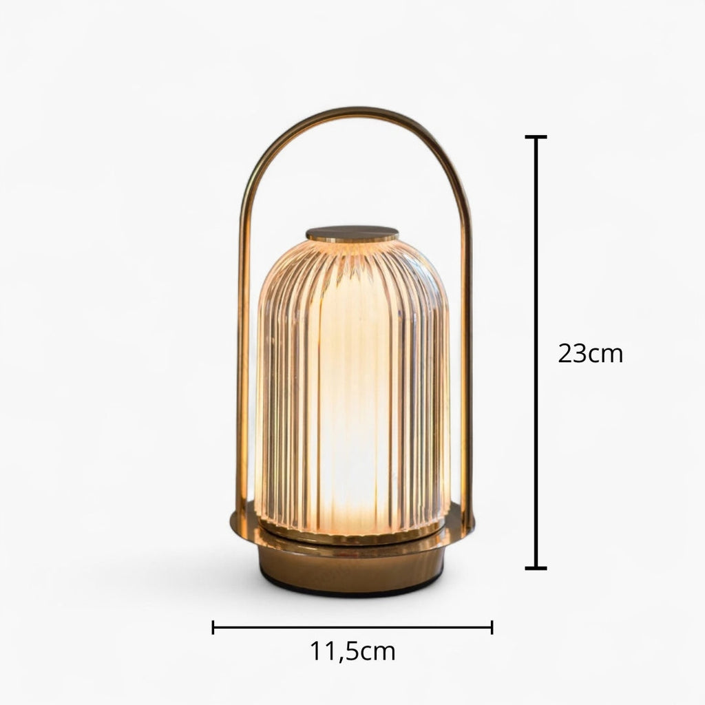 Nachttischlampe Kristall