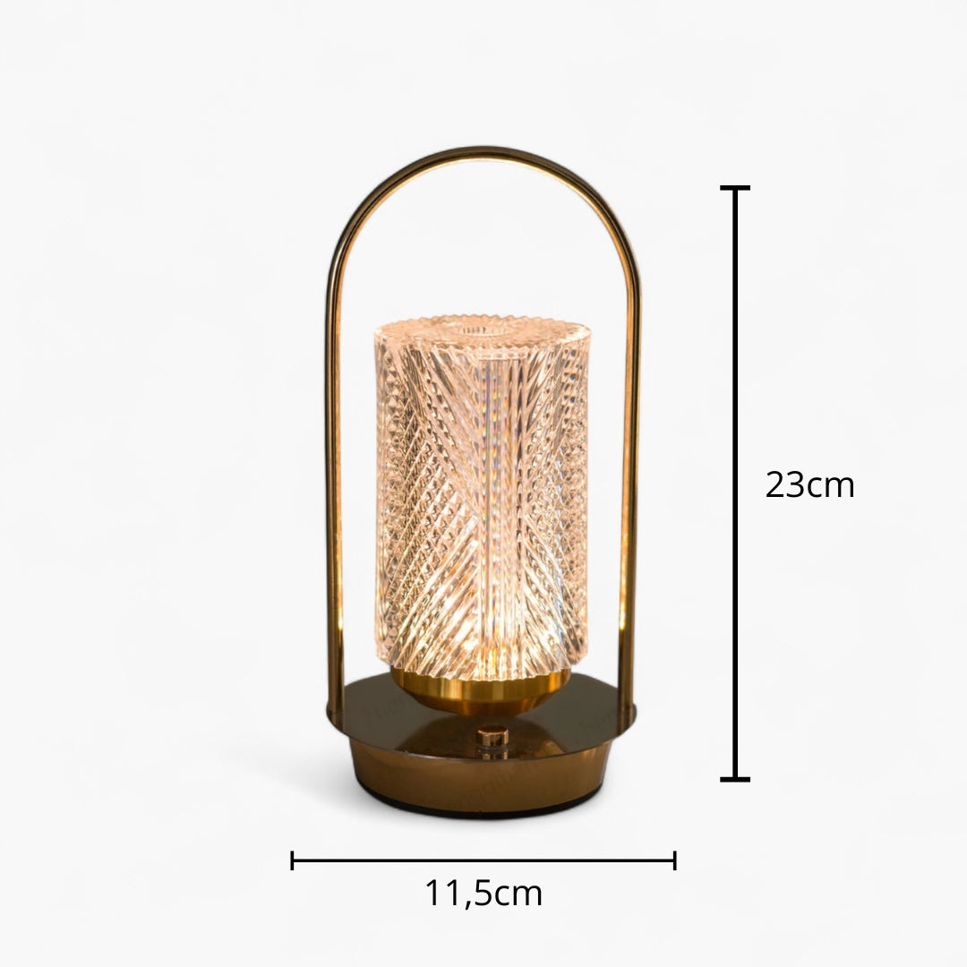 Nachttischlampe Kristall