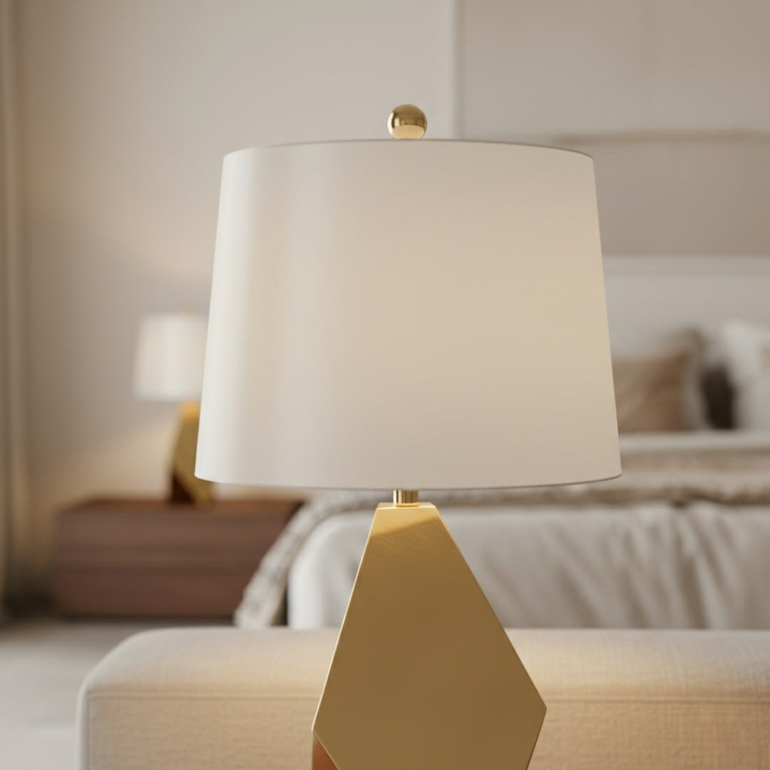 Nachttischlampe Diamant Gold