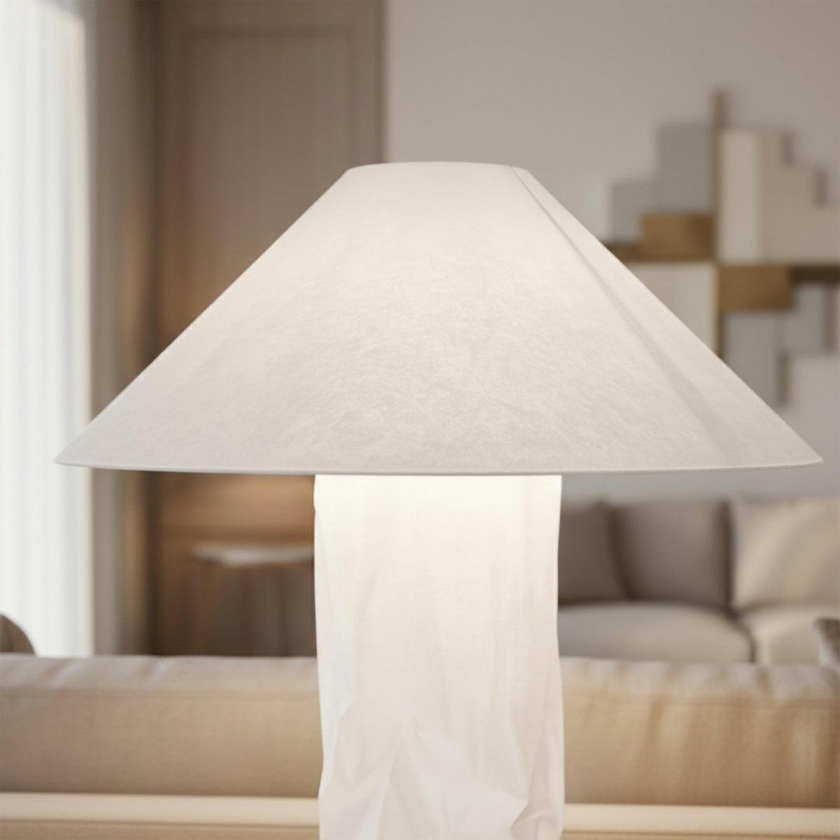 Nachttischlampe aus Papier