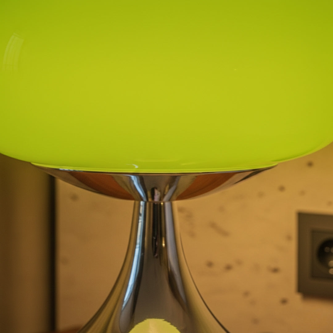 Nachttischlampe aus farbigem Glas