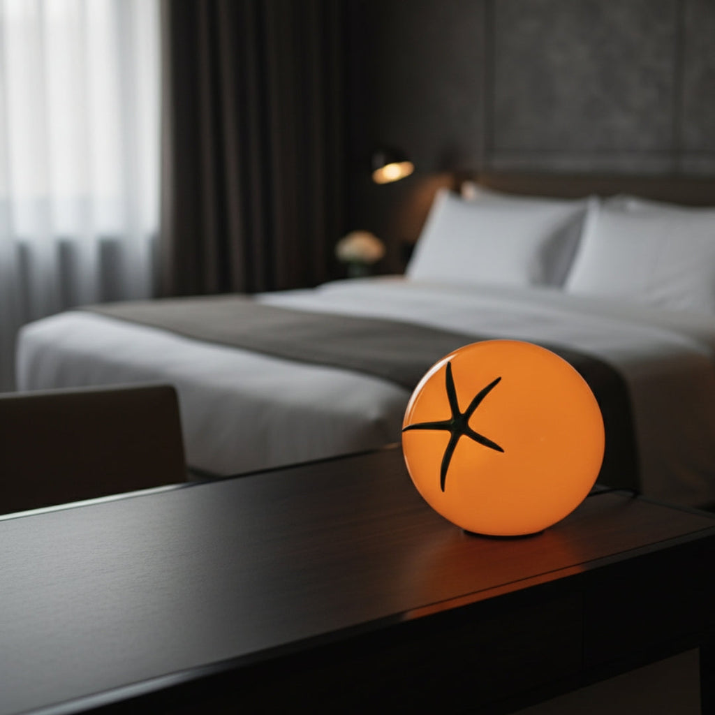 Nachttischlampe aus Glas Tomate