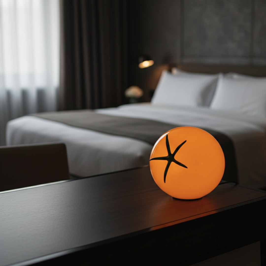 Nachttischlampe aus Glas Tomate