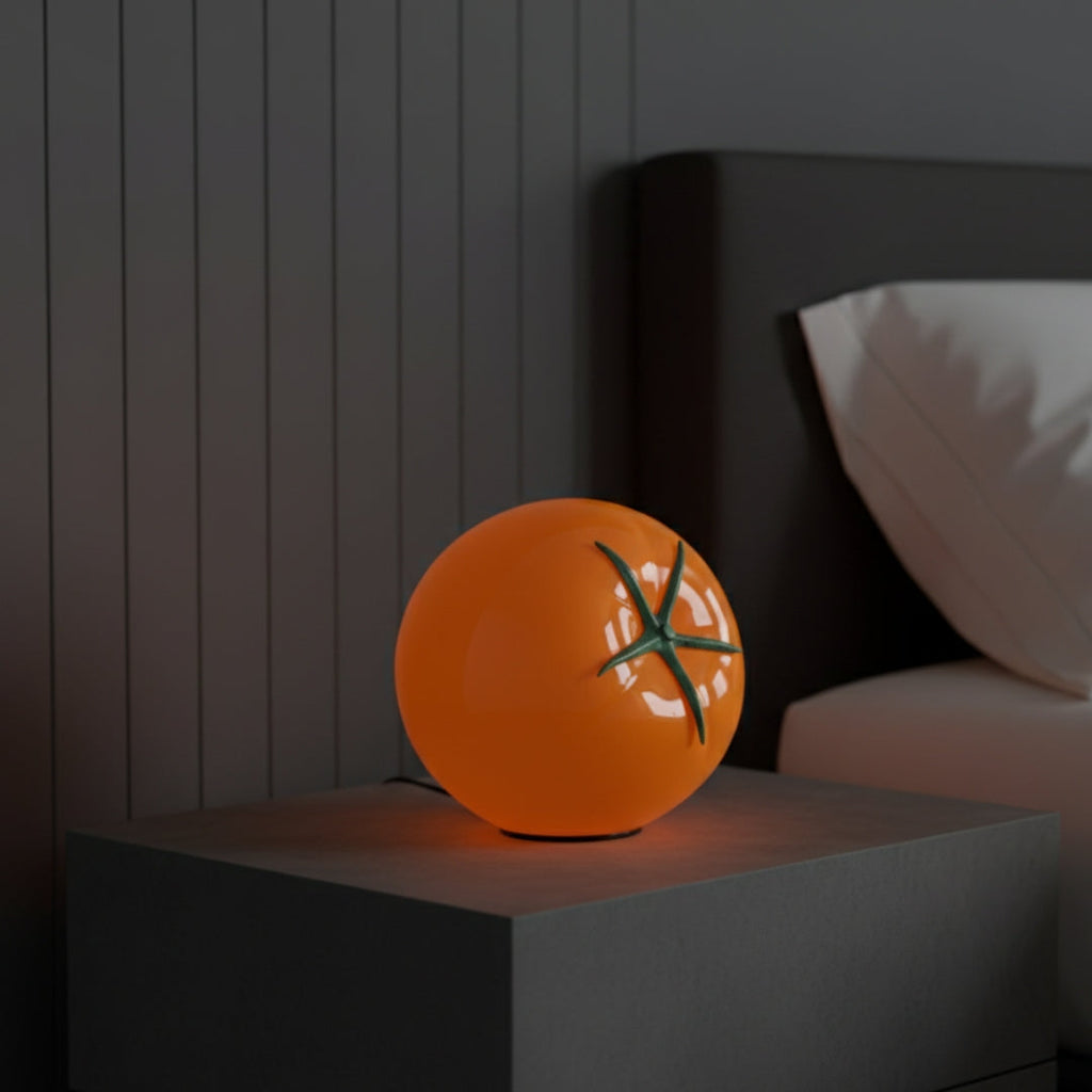 Nachttischlampe aus Glas Tomate