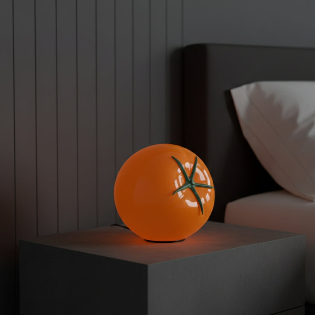 Nachttischlampe aus Glas Tomate