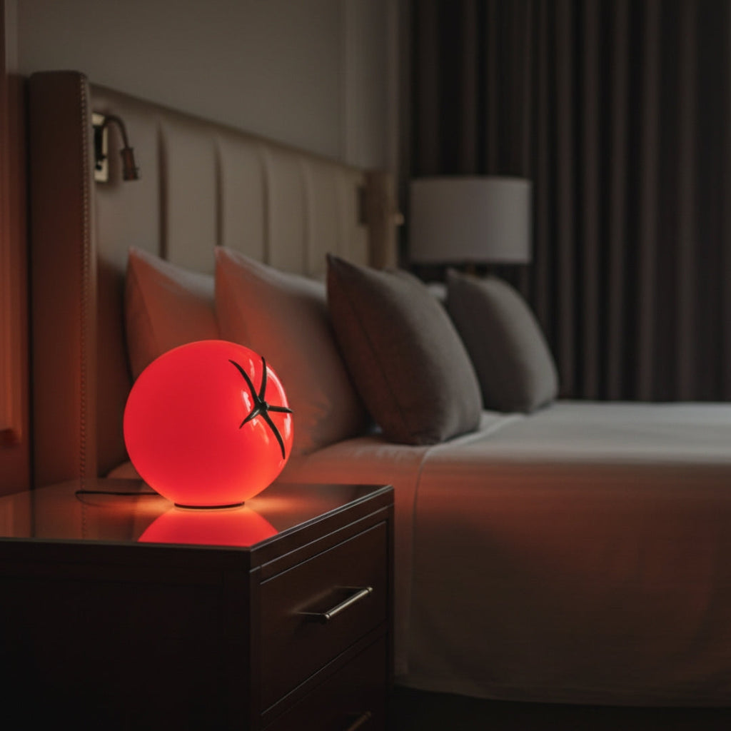 Nachttischlampe aus Glas Tomate
