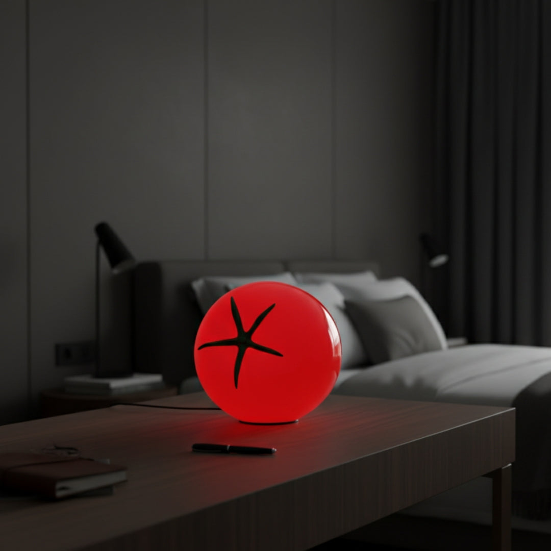 Nachttischlampe aus Glas Tomate