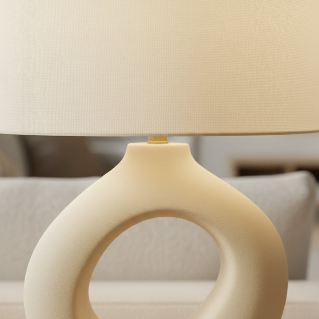 Nachttischlampe Art Deko und Stoff