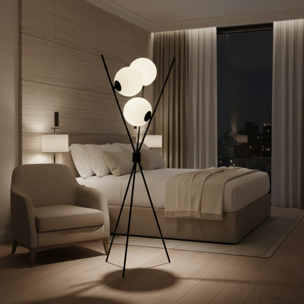Stehlampe 3 Kugeln