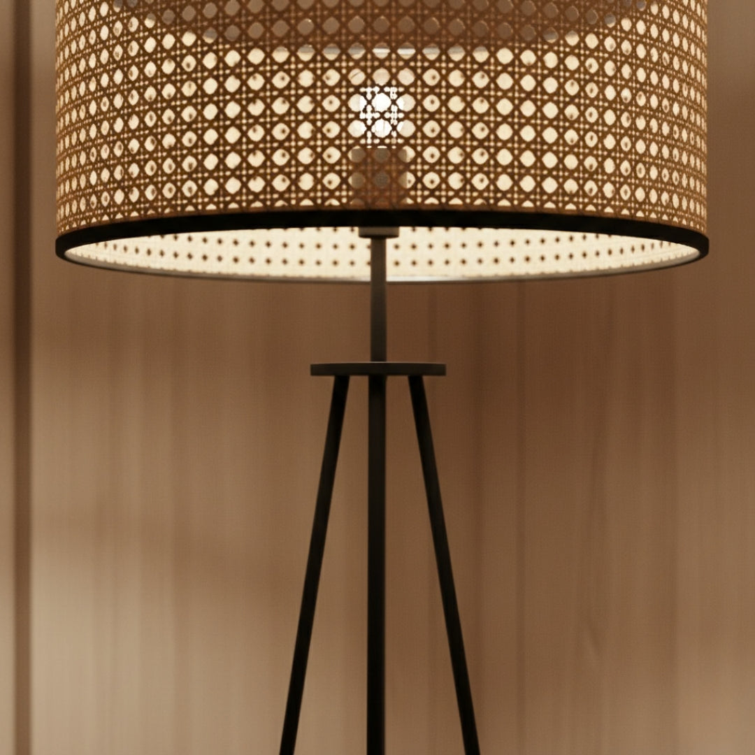 Stehlampe Lampenschirm Rattan