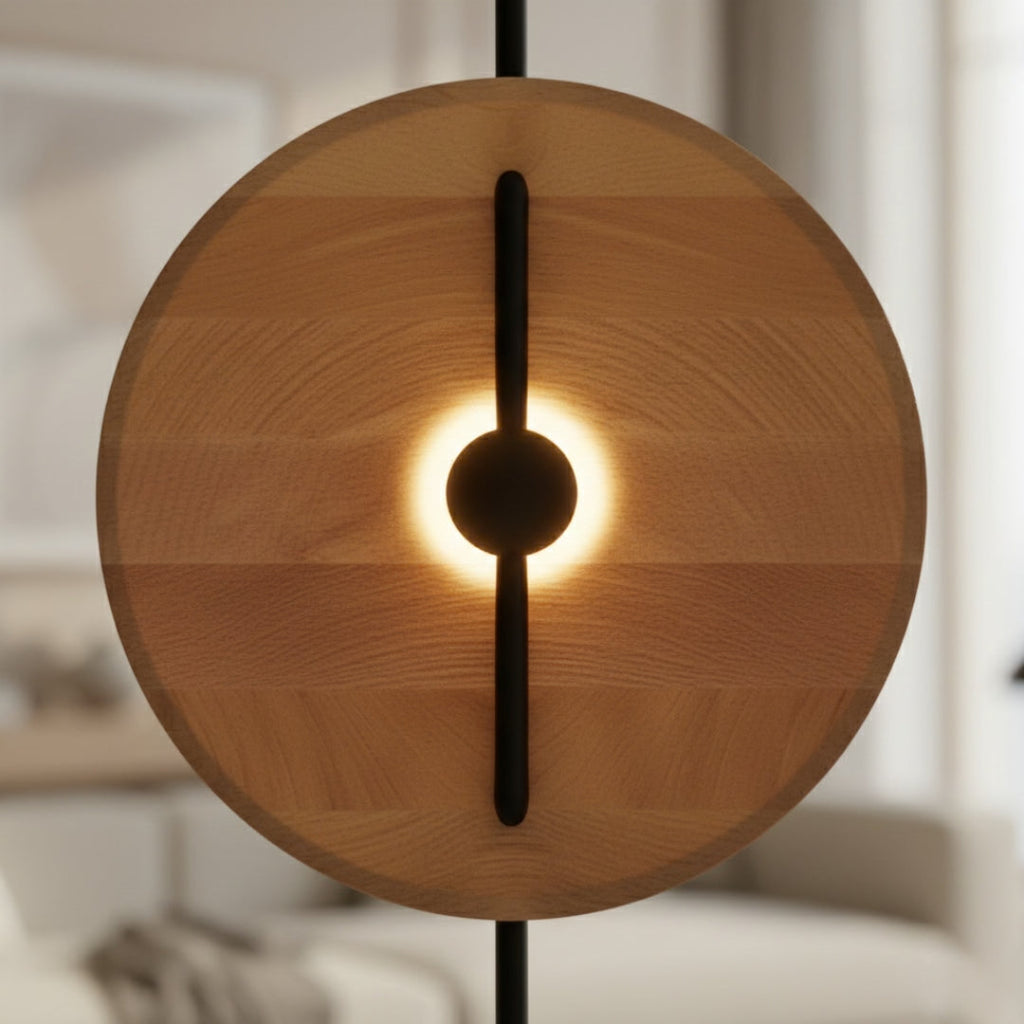 Stehlampe Holz und Metall