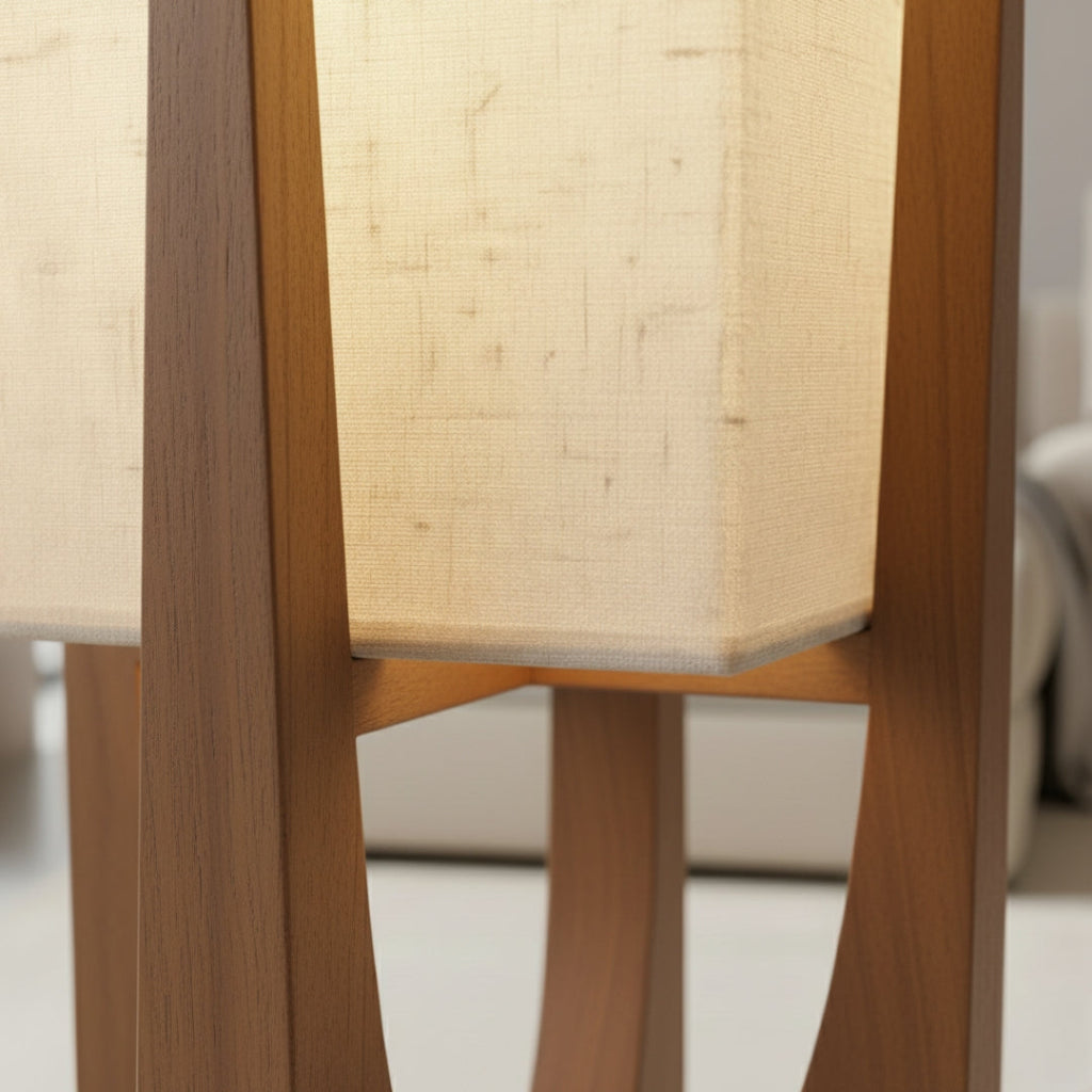 Stehlampe Naturholz