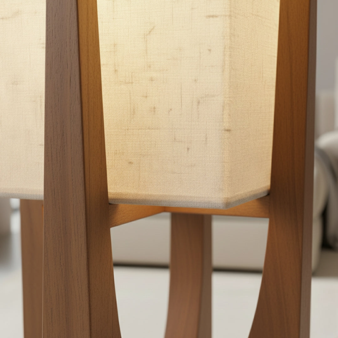 Stehlampe Naturholz