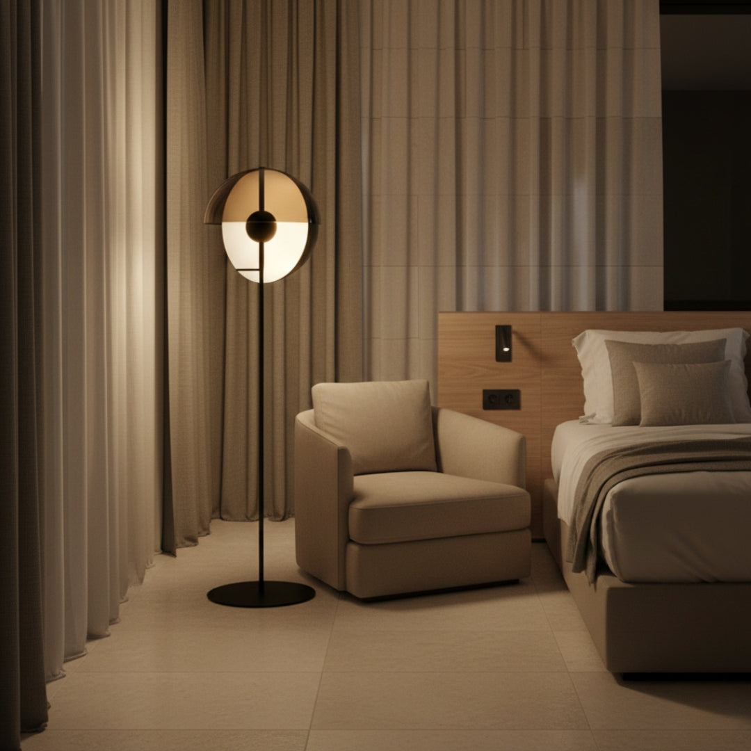 Stehlampe Design Glas