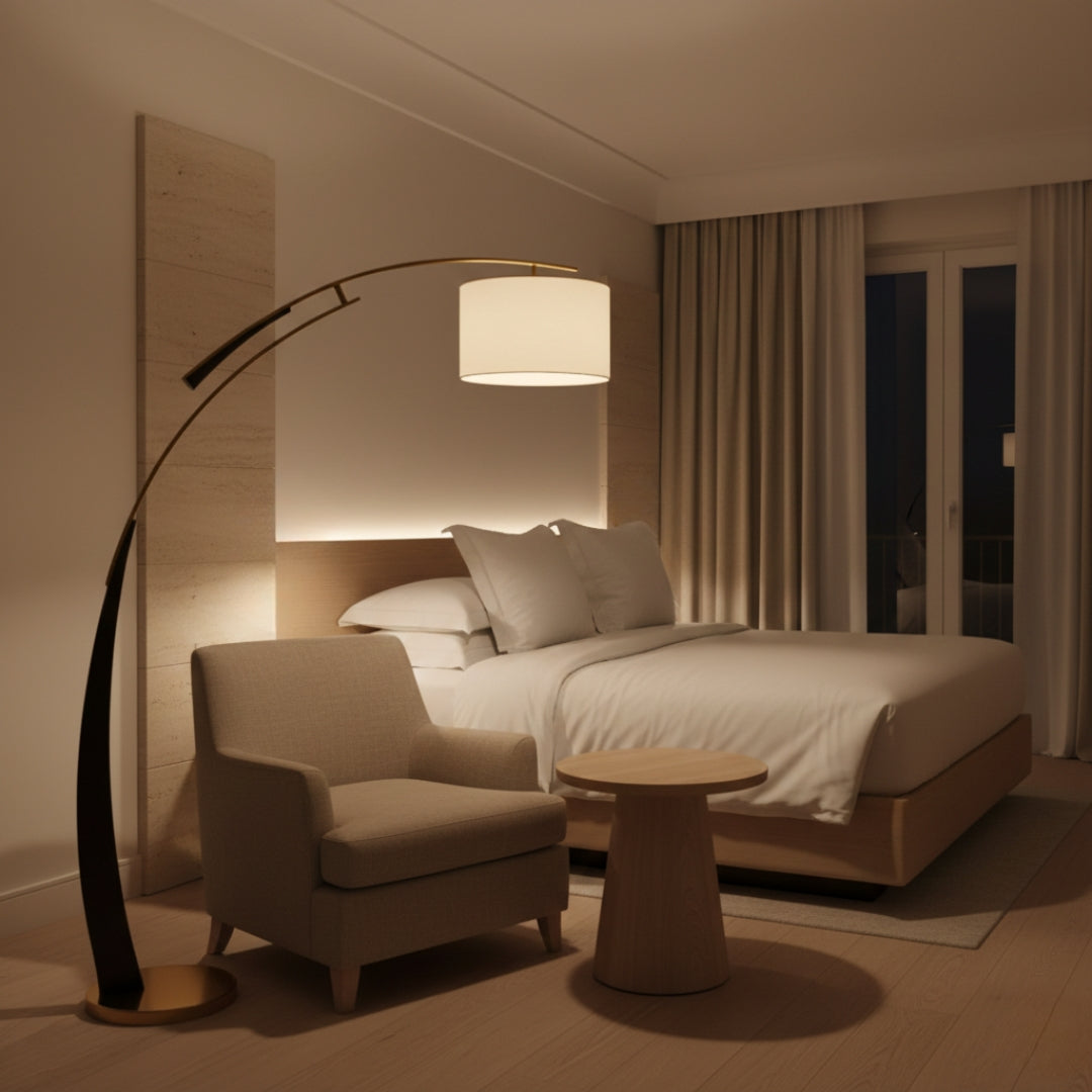 Stehlampe aus Vintage-Bogen