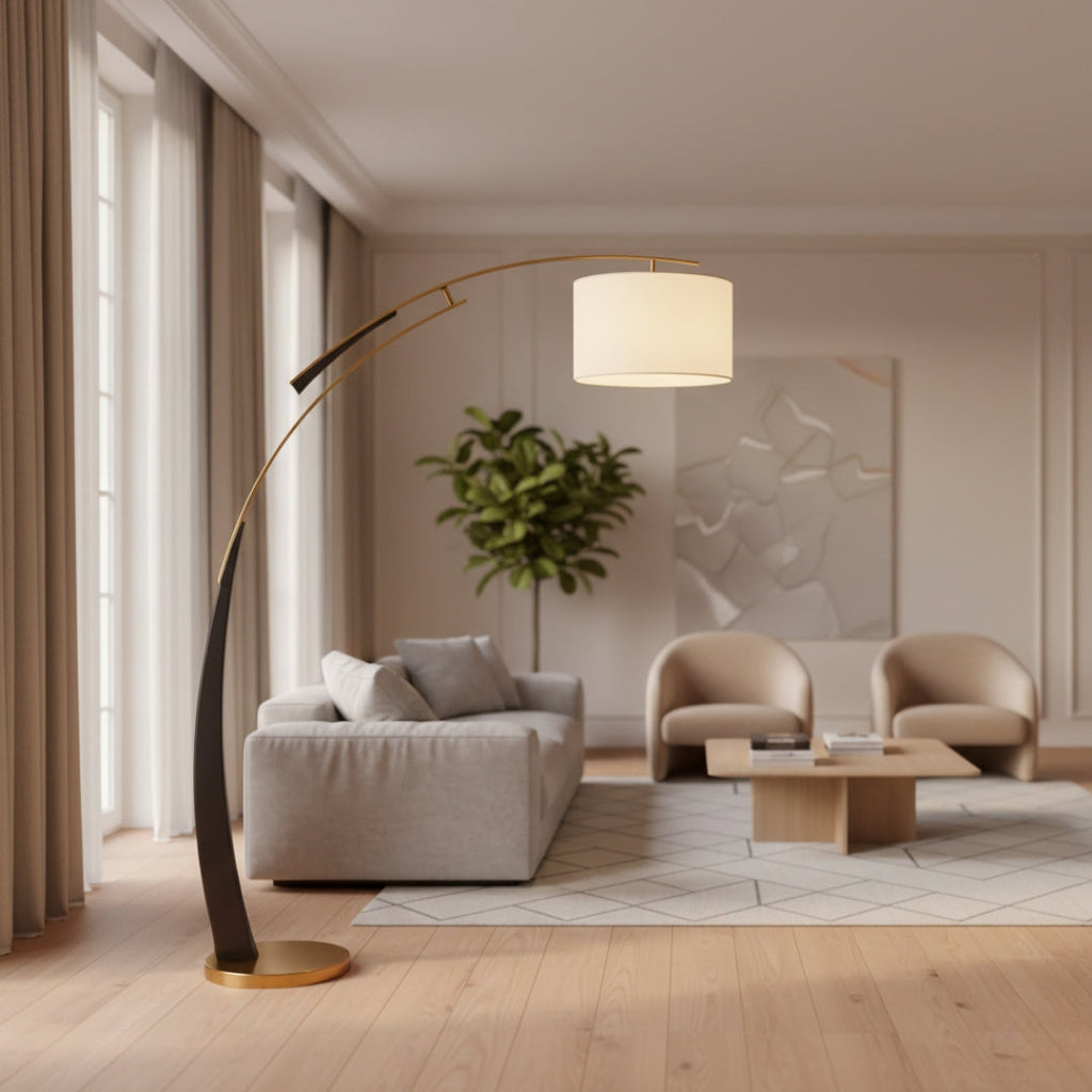 Stehlampe aus Vintage-Bogen