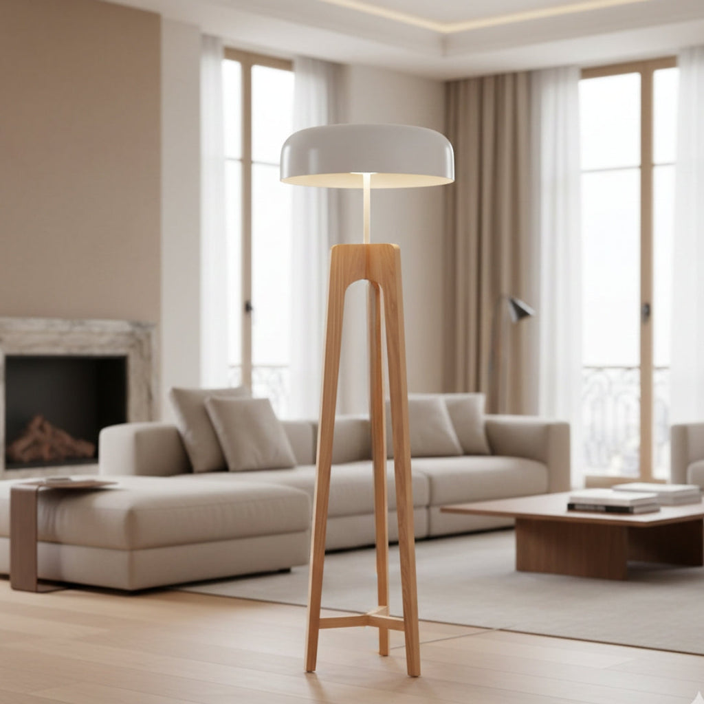 Stehlampe aus Holz Klassisch