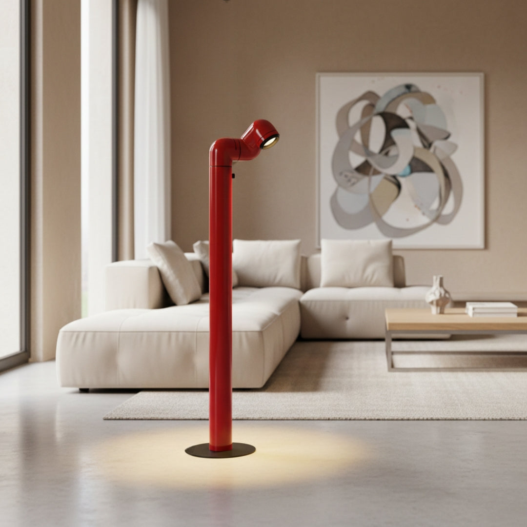 Stehlampe in Rohrform