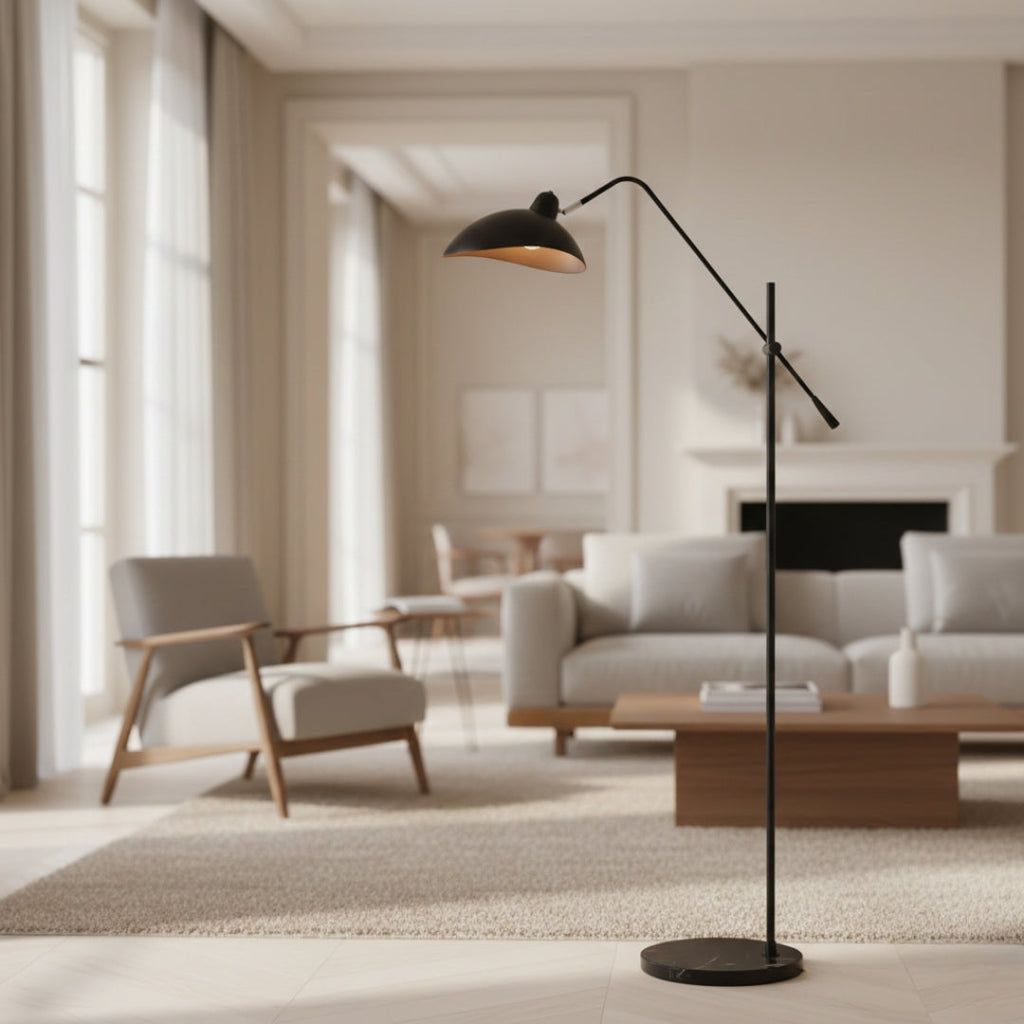 Stehlampe aus Marmor Vintage