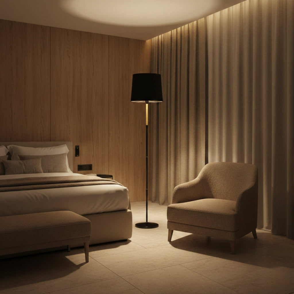 Stehlampe Stoff
