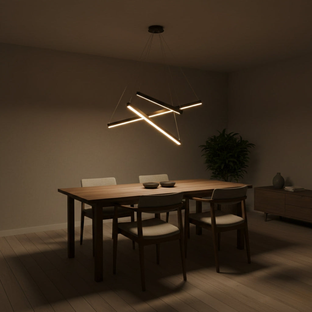 Kronleuchter LED Design mit Metallstäbe