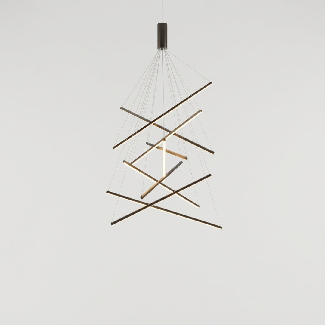 Kronleuchter LED Design mit Metallstäbe