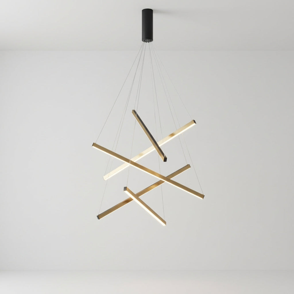Kronleuchter LED Design mit Metallstäbe
