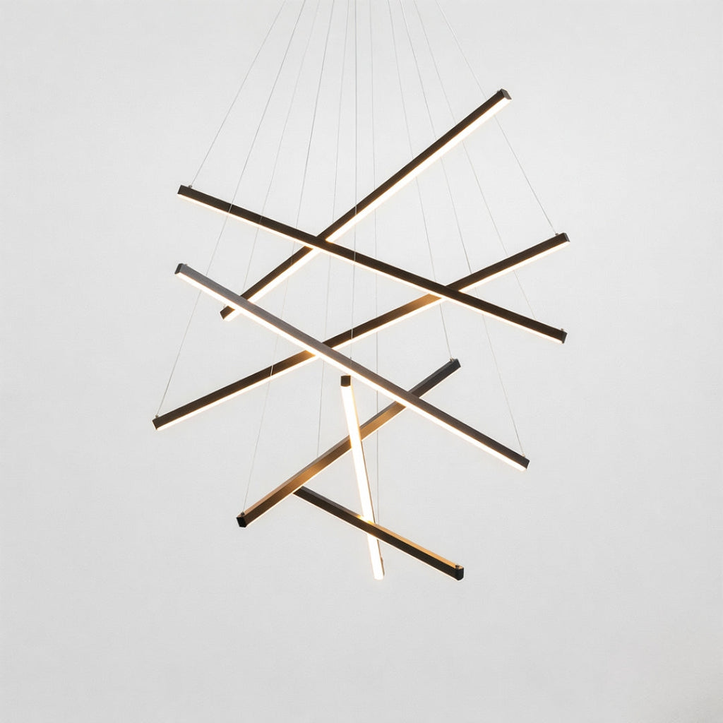 Kronleuchter LED Design mit Metallstäbe