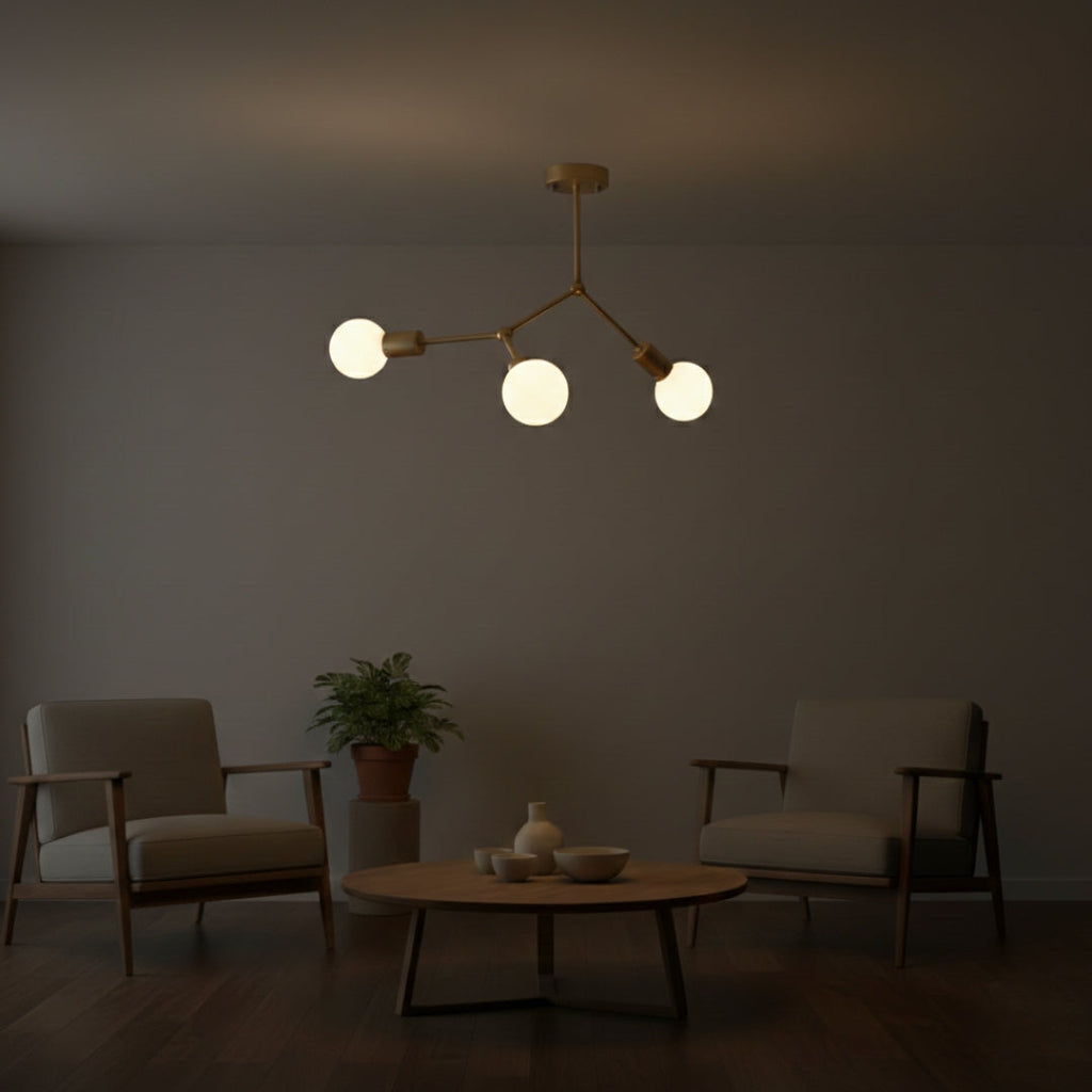 Kronleuchter LED Industriell mit Äste Metall