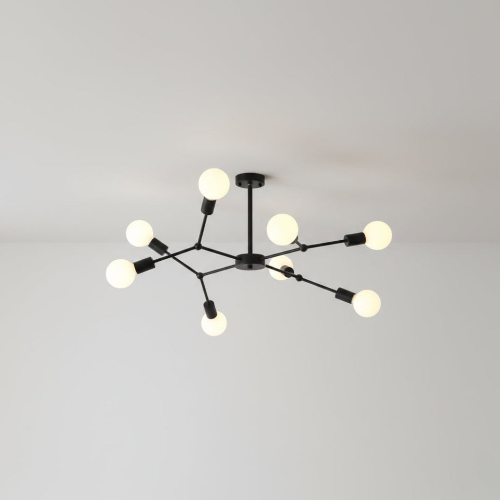 Kronleuchter LED Industriell mit Äste Metall
