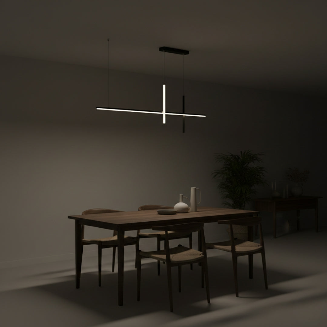 Kronleuchter LED Schwarz Minimalistisch Dimmbar modern
