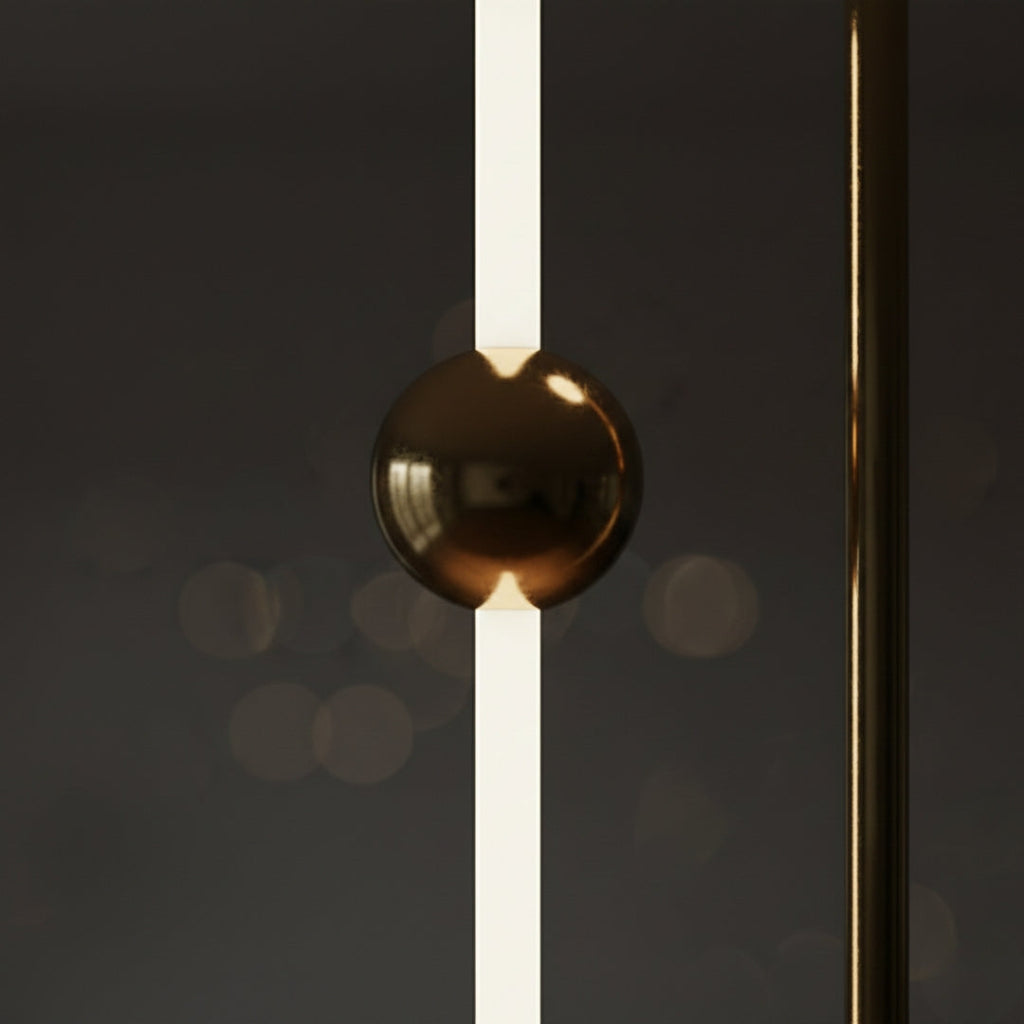 Kronleuchter LED Orion aus Goldene Röhren Design