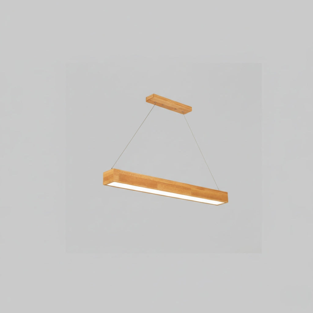 Kronleuchter LED Rechteckig aus Holz Design modern