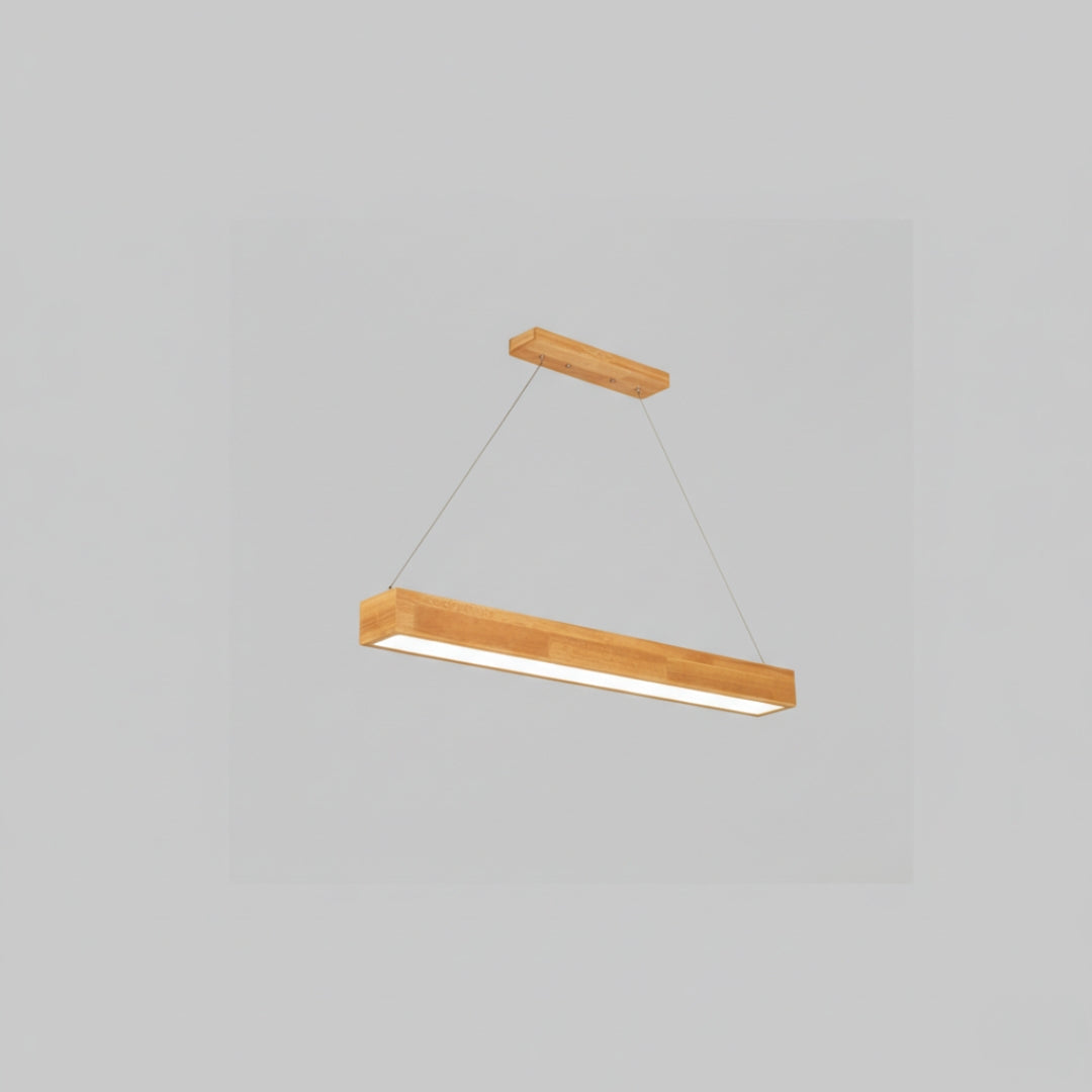 Kronleuchter LED Rechteckig aus Holz Design modern