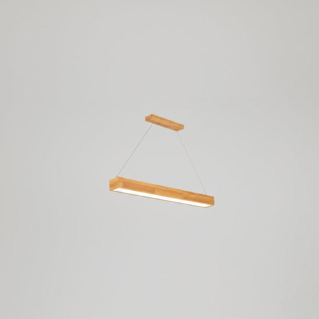 Kronleuchter LED Rechteckig aus Holz Design modern