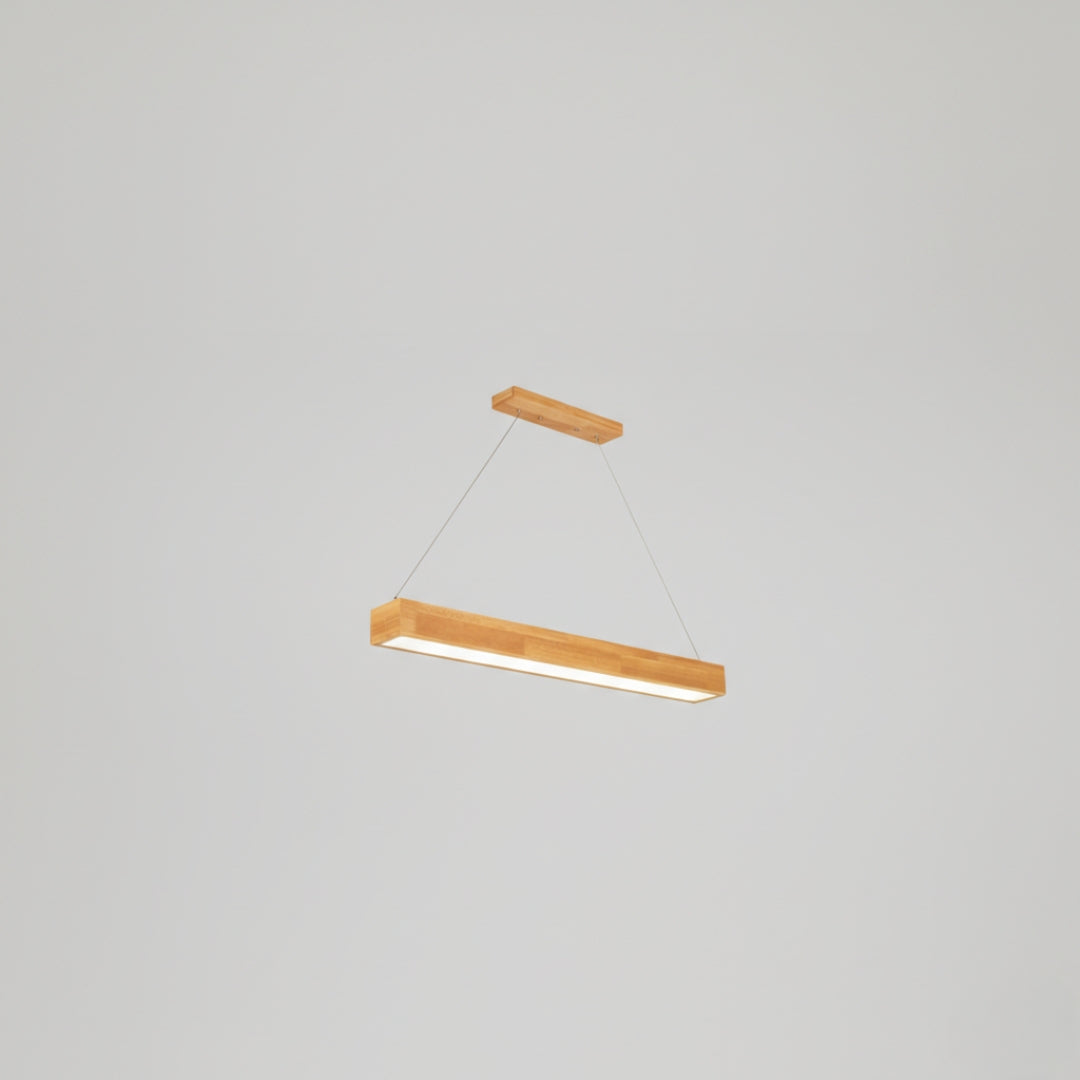 Kronleuchter LED Rechteckig aus Holz Design modern