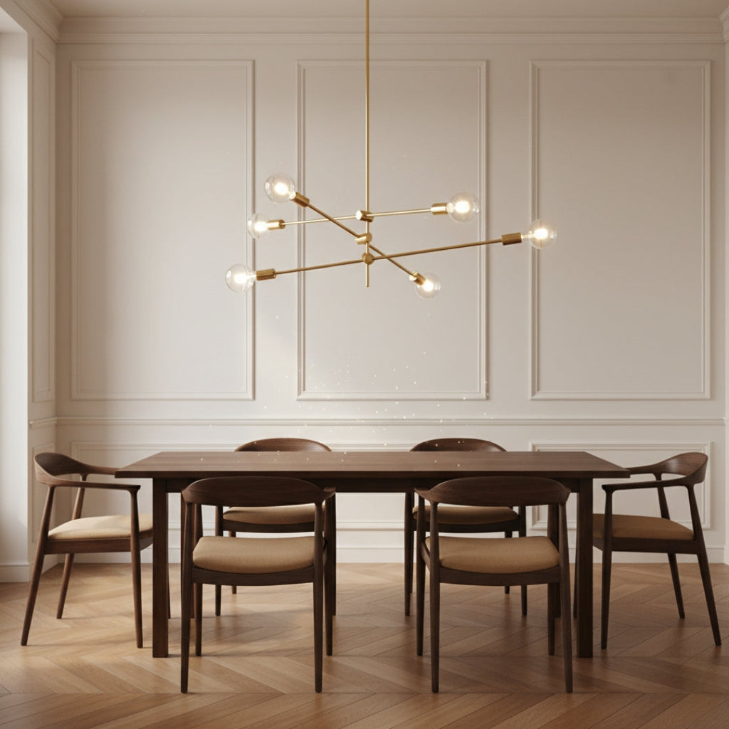 Kronleuchter LED Goldene Röhren – Design Loft Elegant
