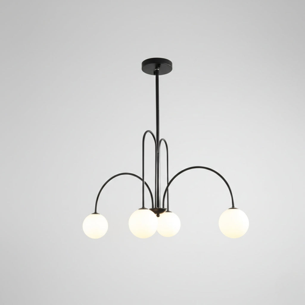 Kronleuchter LED mit Äste Dorées & Globes aus Glas