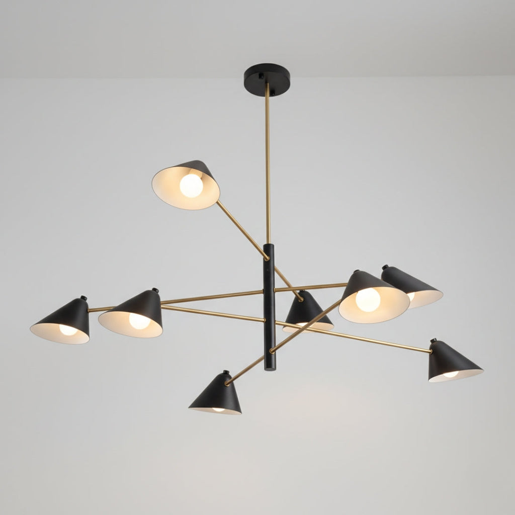Kronleuchter LED design mit abat-jours dreieckig Loft-Stil