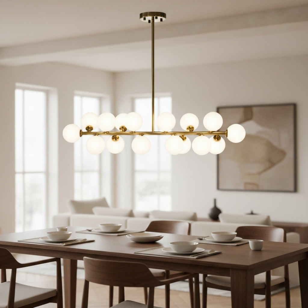 Kronleuchter LED design Äste Schwarz oder Golden Glas